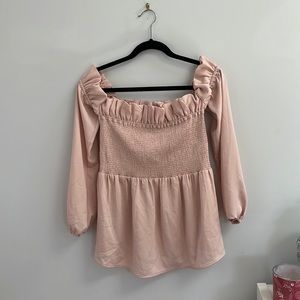 Babydoll pink top